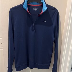 Vineyard Vines Boys  Navy Quarter Zip Pullover size XL/ 18